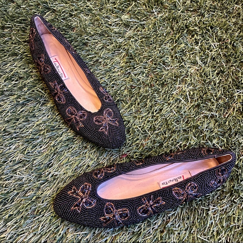 Vintage Talbots beaded bow flats - 8.5 N (Narrow)